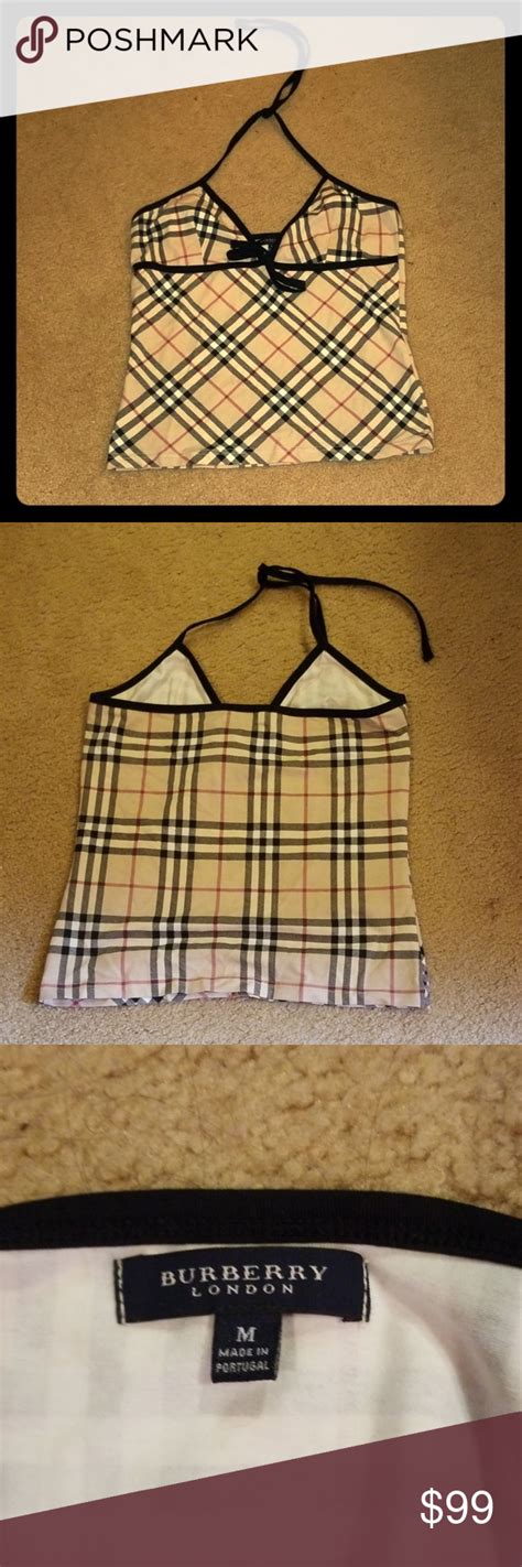 burberry halter neck top